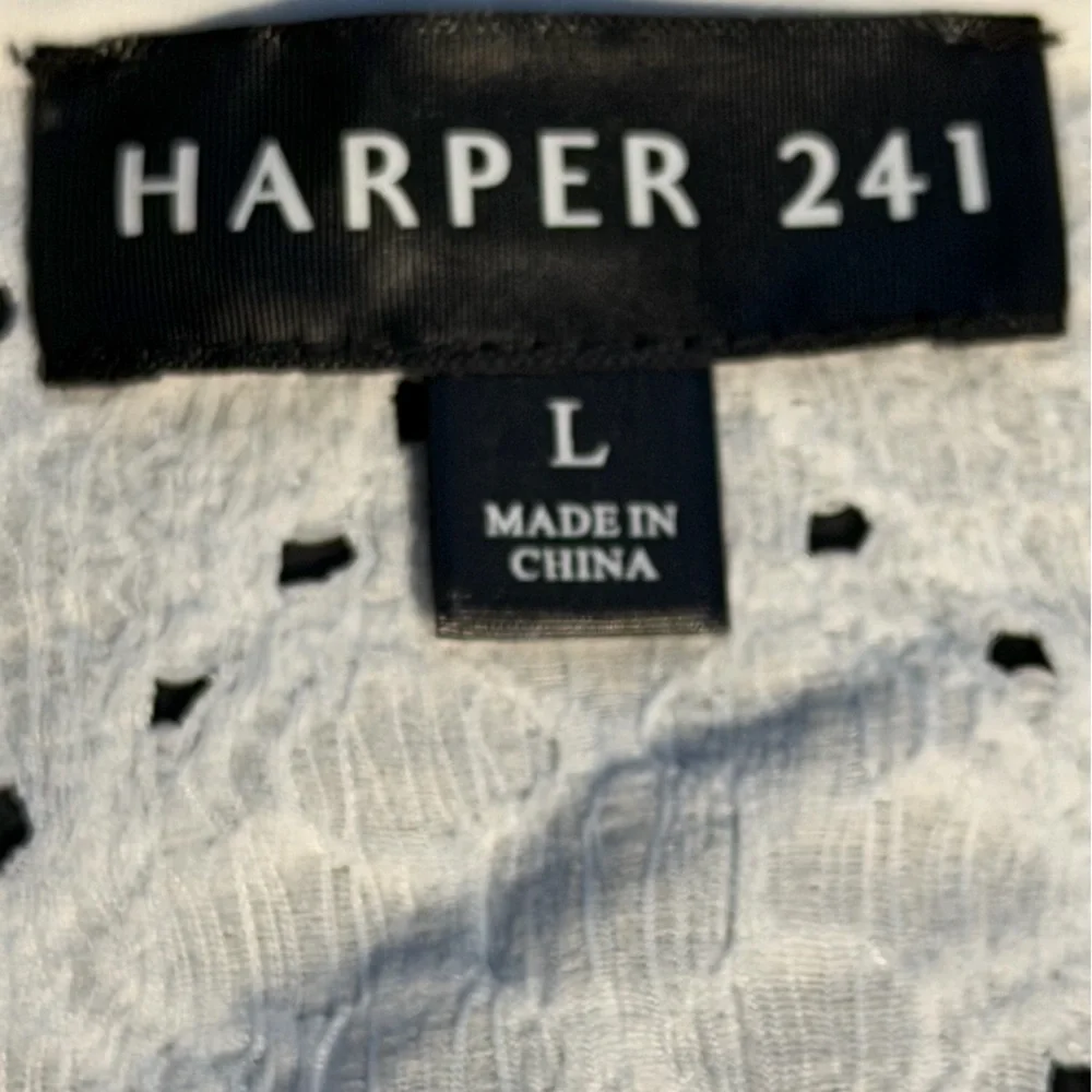 Harper White Eyelet Knit Cardigan NWOT